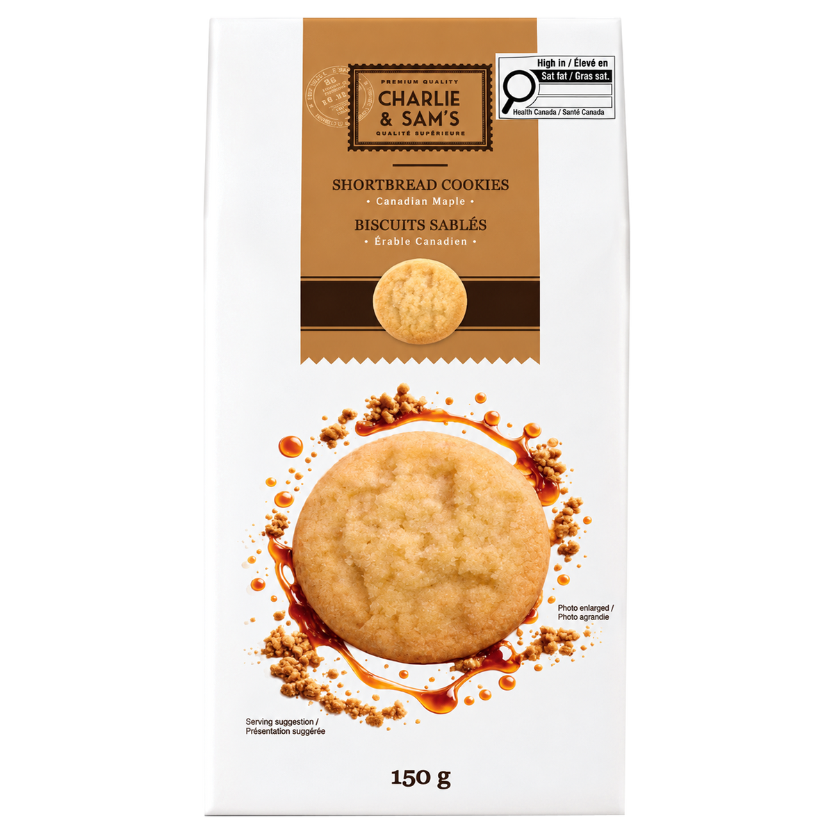 Charlie & Sam's Maple Shortbread Cookies 150g