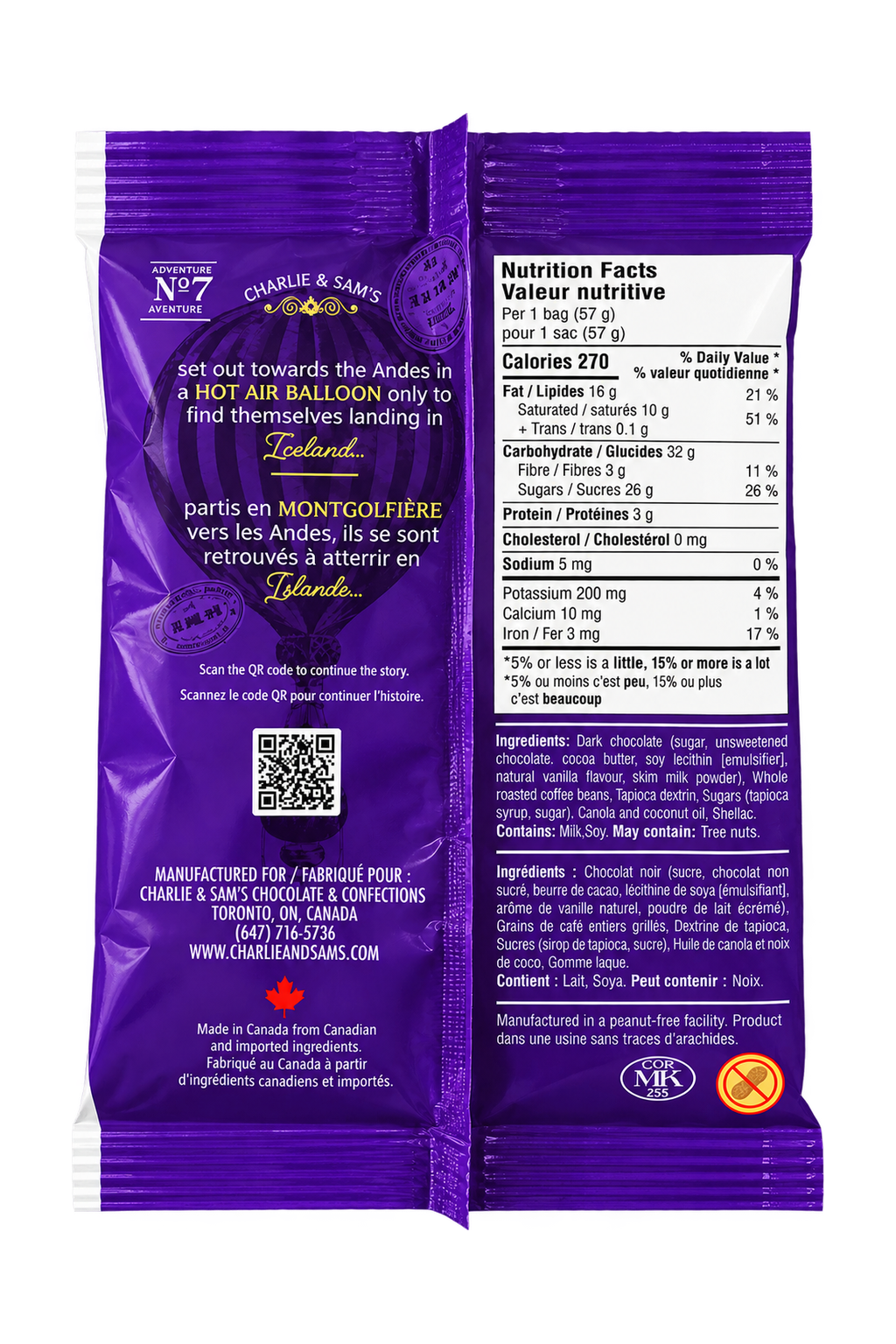 California Orchards by Charlie & Sam's Chocolate Covered Coffee Beans 57g