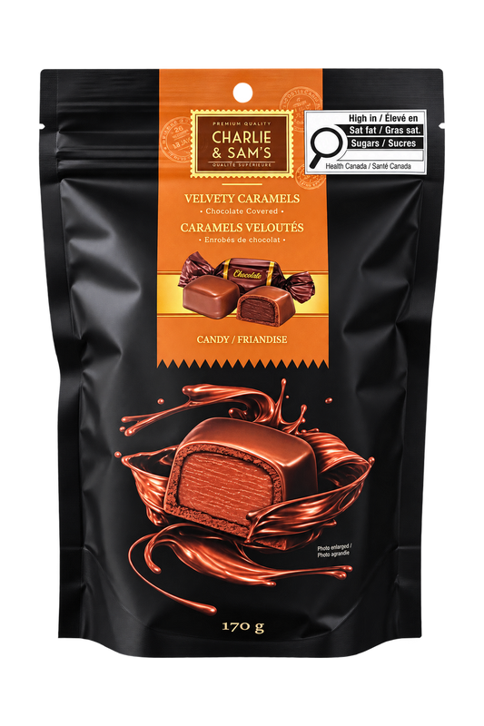Charlie & Sam’s Chocolate Covered Velvety Caramels 170g