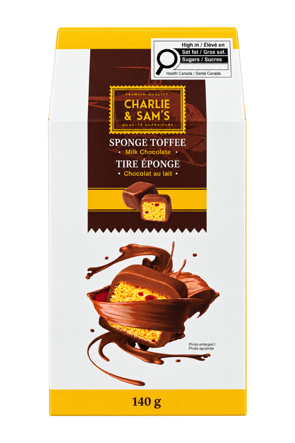 Charlie & Sam's Milk Chocolate Sponge Toffee 140g