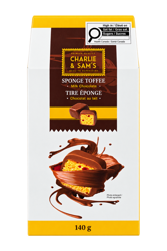 Charlie & Sam's Milk Chocolate Sponge Toffee 140g