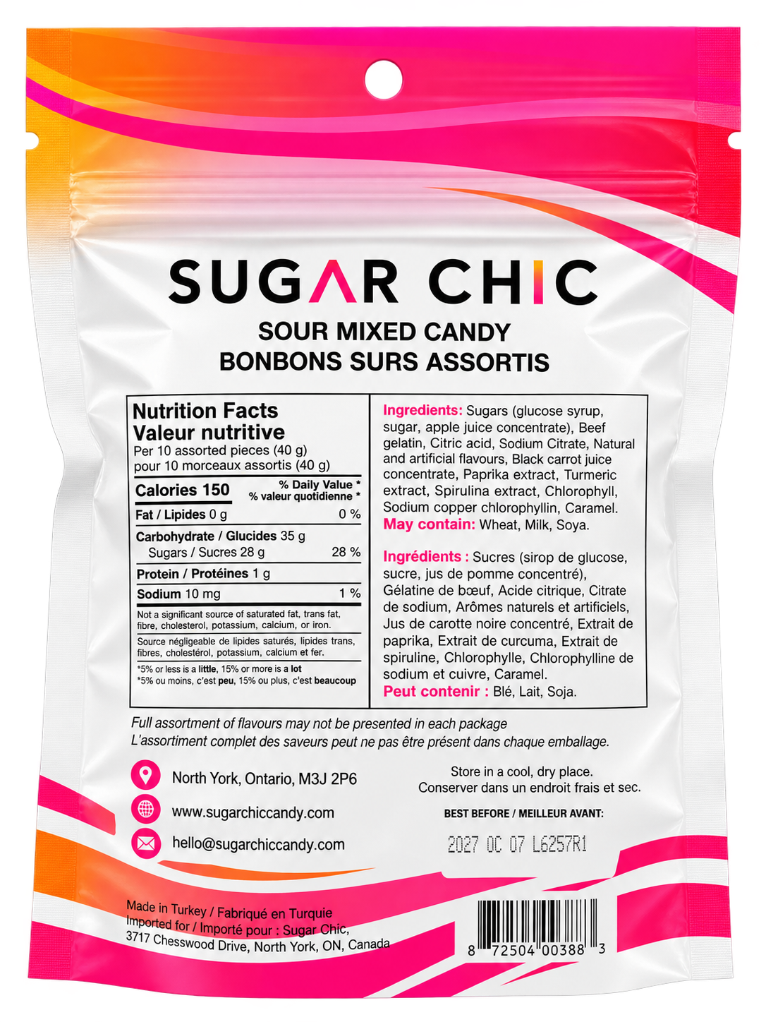 Sugar Chic Sour Mixed Candy 175g